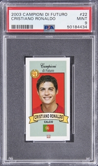2003 Campioni Di Futuro #22 Cristiano Ronaldo Rookie Card - PSA MINT 9